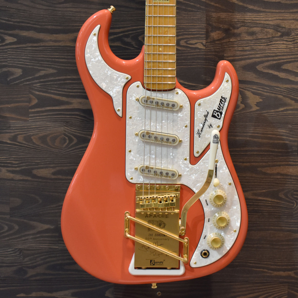 2011 Burns Apache Fiesta Red Electric Guitar w/Hard Case (051) (Pre-Owned)
