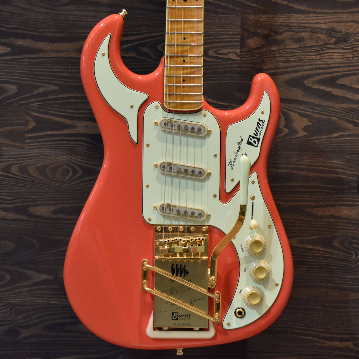 Burns Custom Edition Hank Marvin 'The Shadows' Fiesta Red Electric Guitar Limited Edition 79/500 w/Hard Case  (Pre-Owned)
