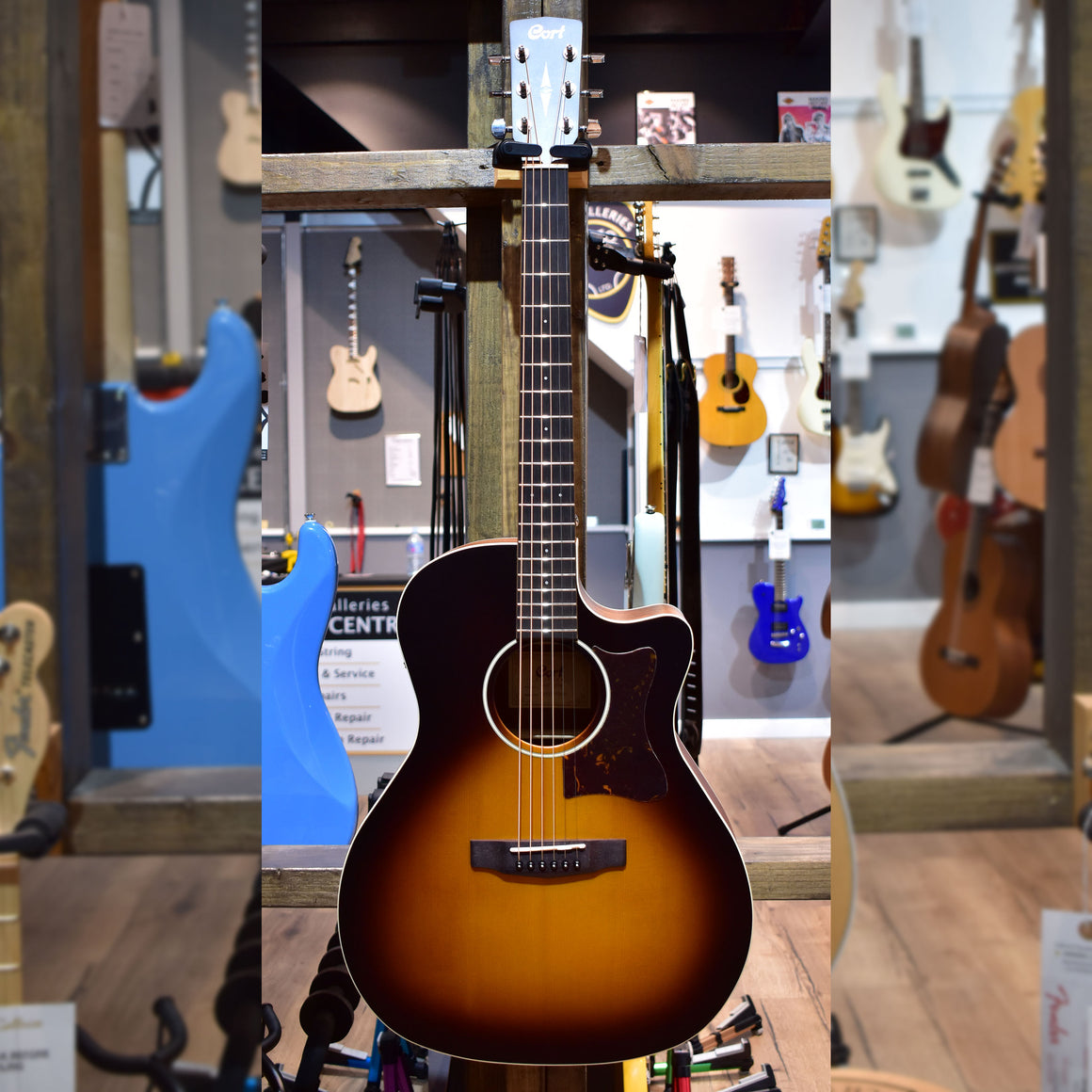Cort Grand Regal GA1E Open Pore Sunburst Electro-Acoustic Guitar