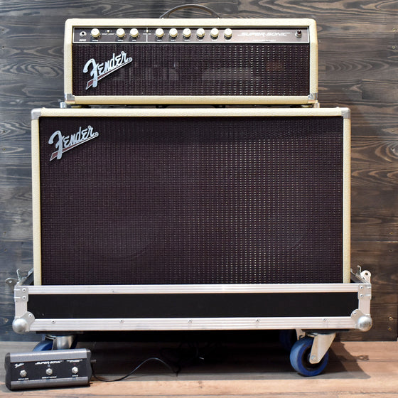 Fender Super Sonic 60W Head & Super Sonic 2X12 Cabinet W/Flight Cases (Pre-Owned)