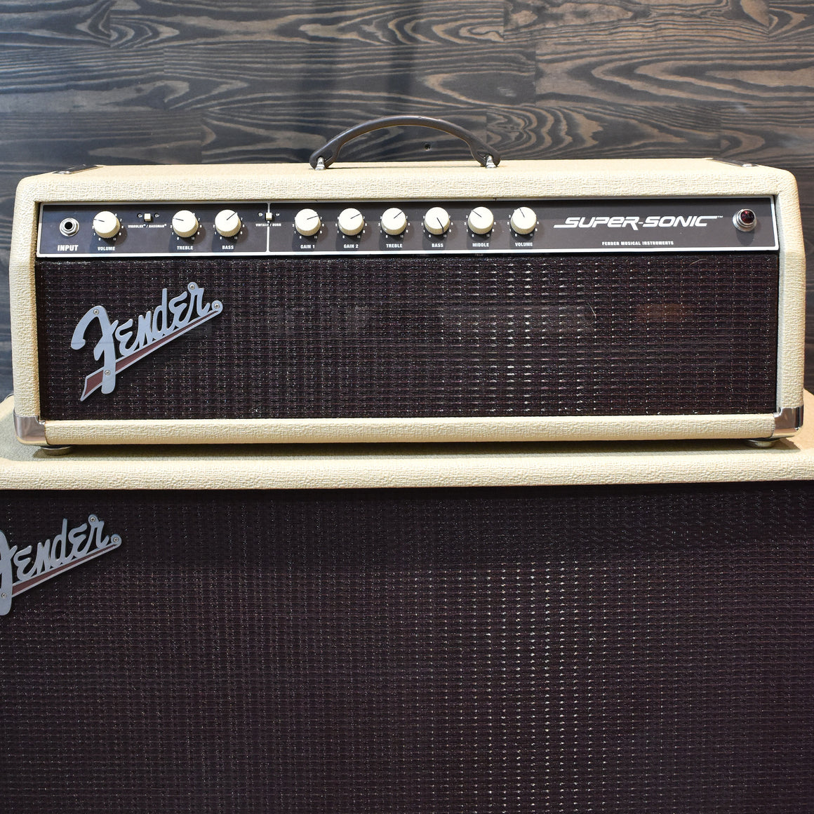 Fender Super Sonic 60W Head & Super Sonic 2X12 Cabinet W/Flight Cases (Pre-Owned)