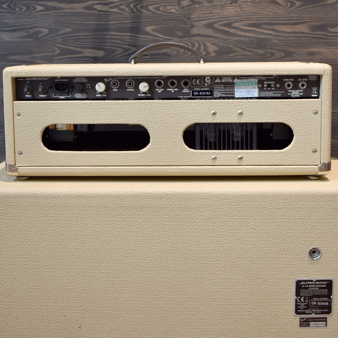 Fender Super Sonic 60W Head & Super Sonic 2X12 Cabinet W/Flight Cases (Pre-Owned)