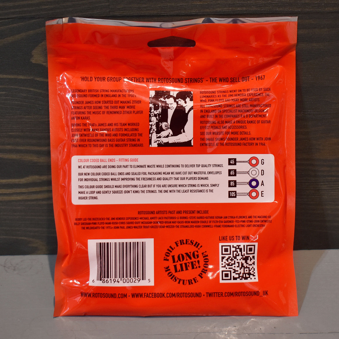 RotoSound Roto Bass RS77LD Monel Flatwound Bass Strings 45-105