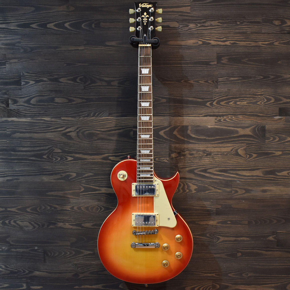 Vintage V100CS Flame Cherry Sunburst Electric Guitar