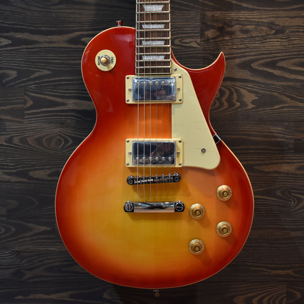Vintage V100CS Flame Cherry Sunburst Electric Guitar