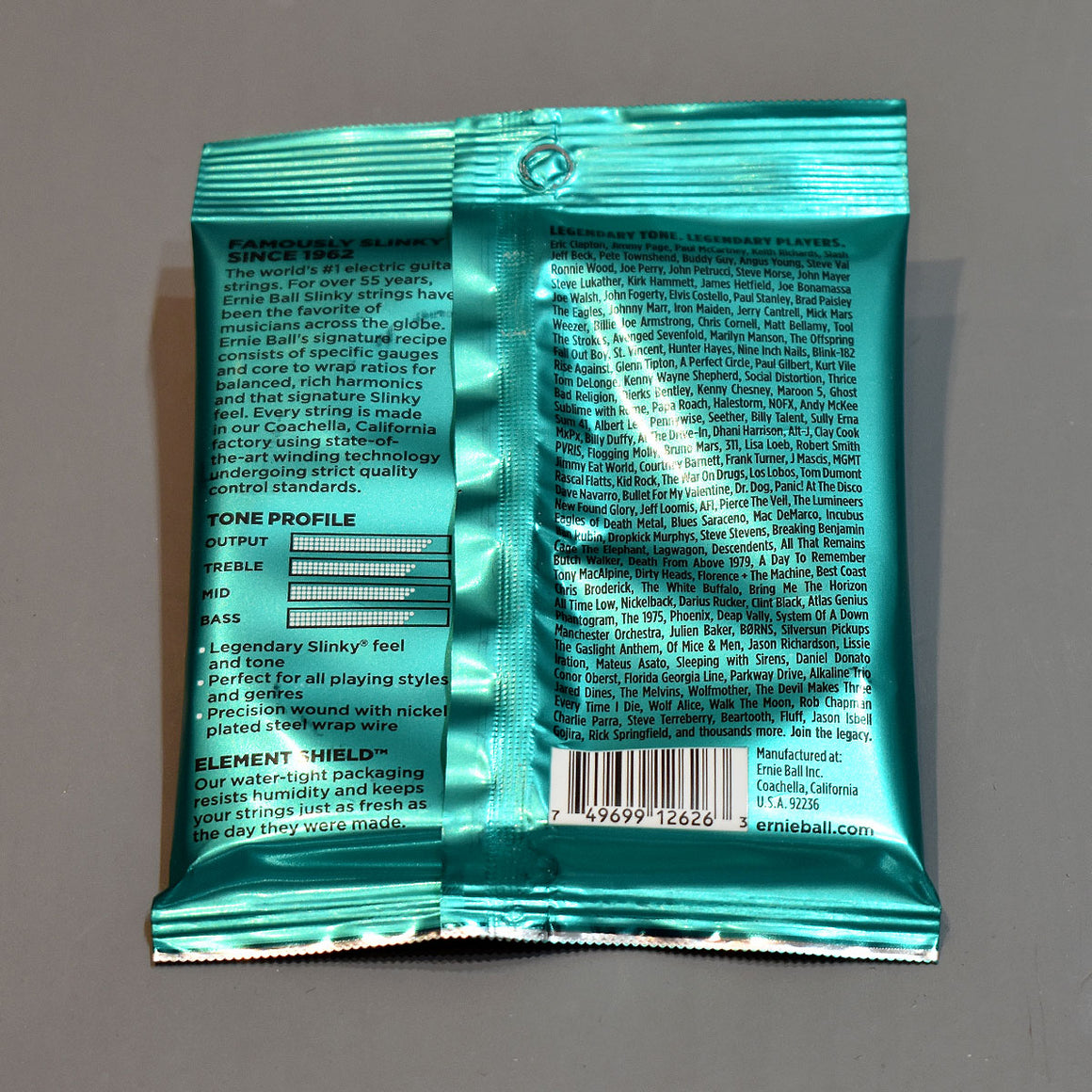 Ernie Ball Not Even Slinky Nickel Wound Electric Guitar Strings - 12-56 Gauge